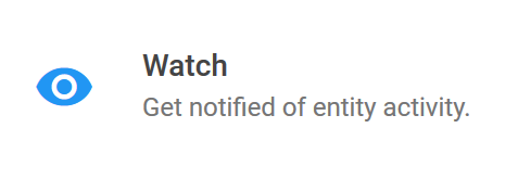 Get notified of entity activity